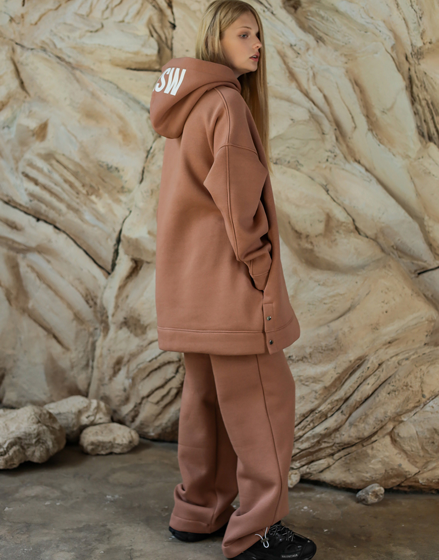 IMG_6615 Худі подовжений з кнопками утеплений карамельний MMSW (MMSW_OWOS-14) - фото 4