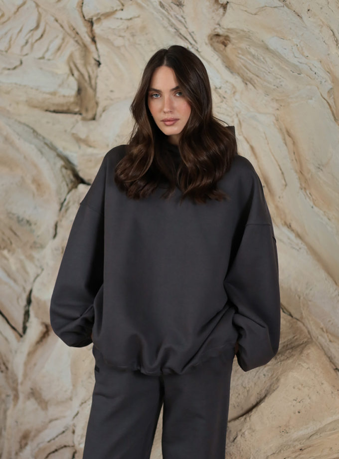 Худі вільного крою з фіксаторами W25 темно-сірий MMSW (MMSW_H-W25-GR) - фото 11