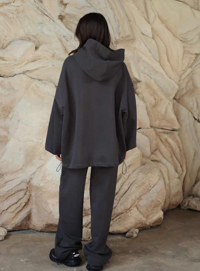 Штани рівні з фіксаторами W25 темно-сірі MMSW (MMSW_P-W25XS-GR)