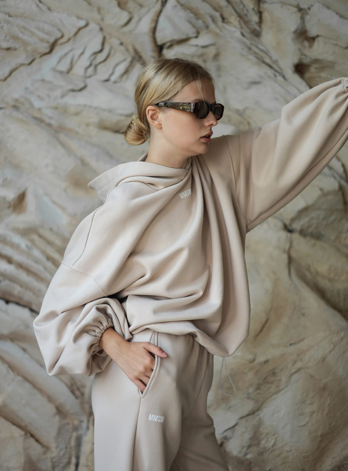 Худі вільного крою з фіксаторами W25 мокко MMSW (MMSW_H-W25-MK) - фото 3