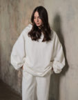 Худі вільного крою з фіксаторами W25 молочний MMSW (MMSW_H-W25-ML)
