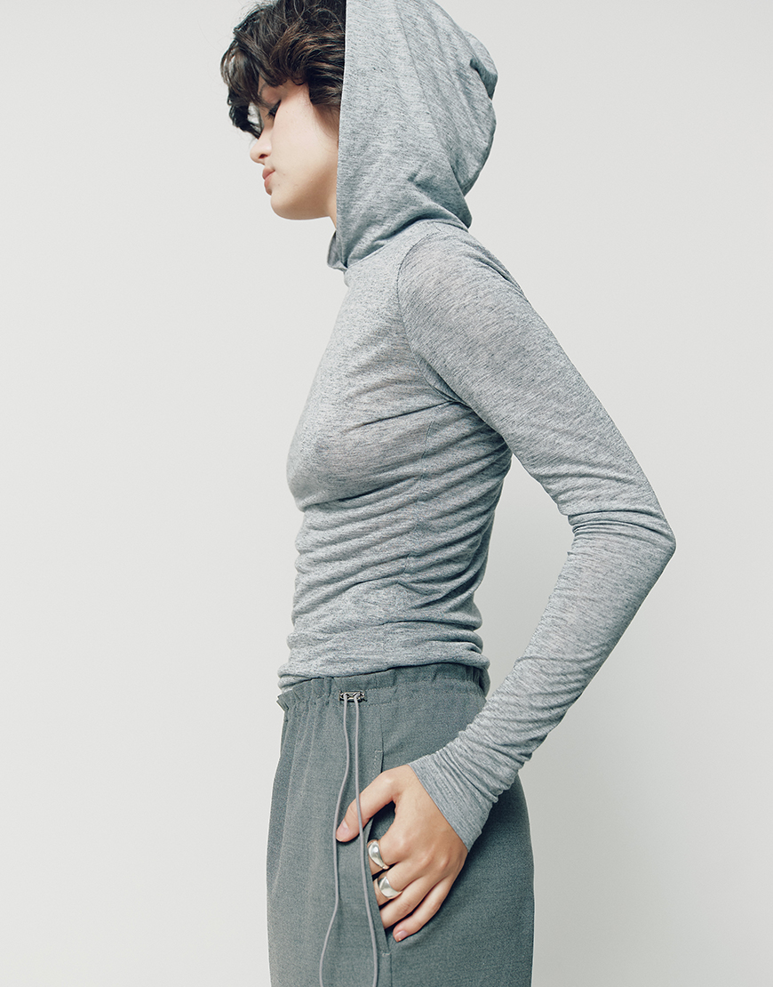 IMG_8444 Сірий лонгслів з капюшоном NOMA STUDIO (NOMA_522025) - фото 2