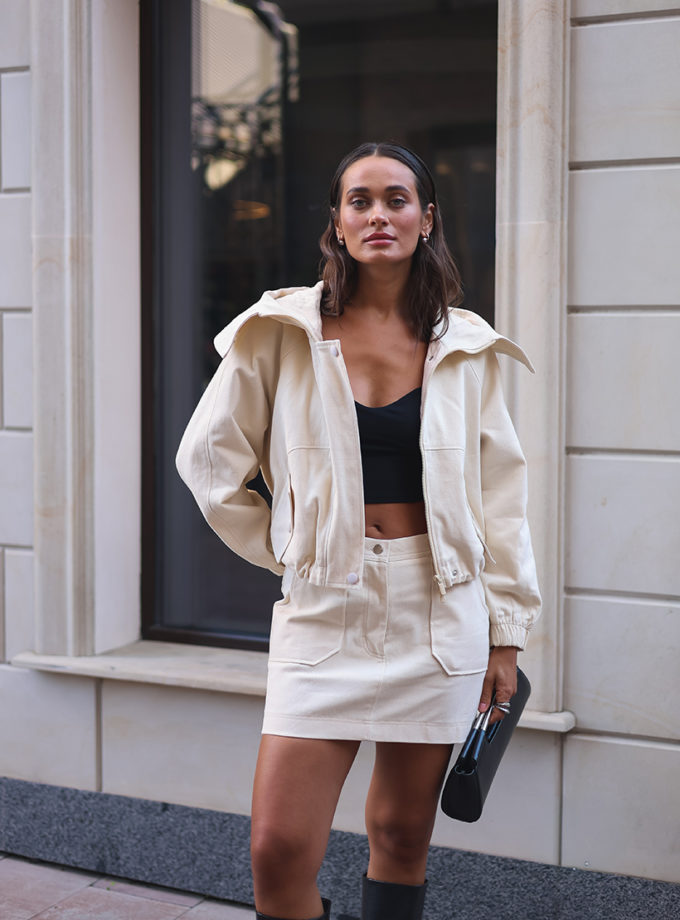 Спідниця-міні із кольорового деніму GET DRESSED. (GD_SGD_SS25_34_bg)