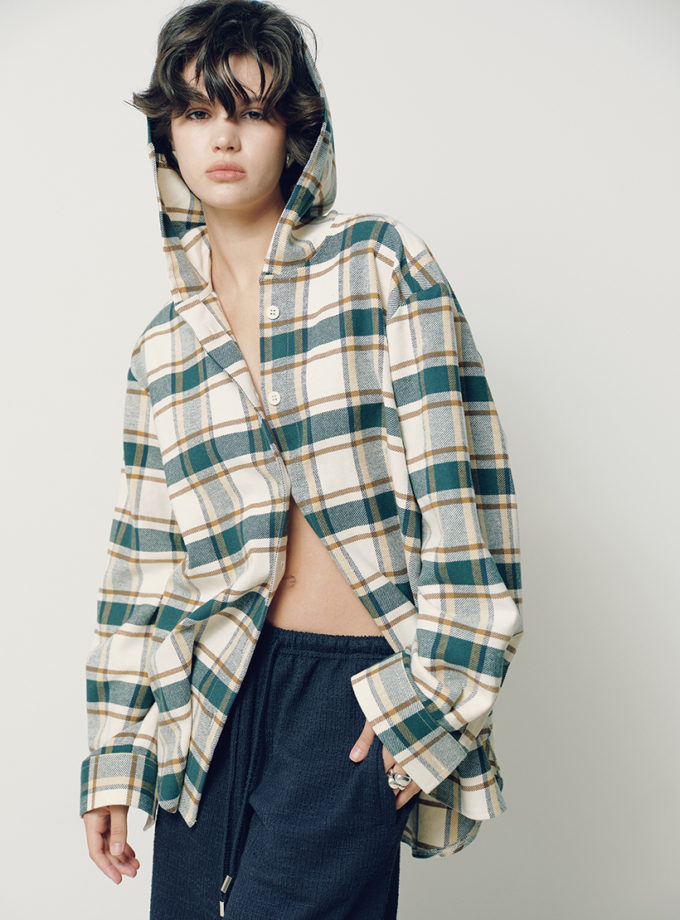 Сорочка з капюшоном зелена NOMA STUDIO (NOMA_642025)