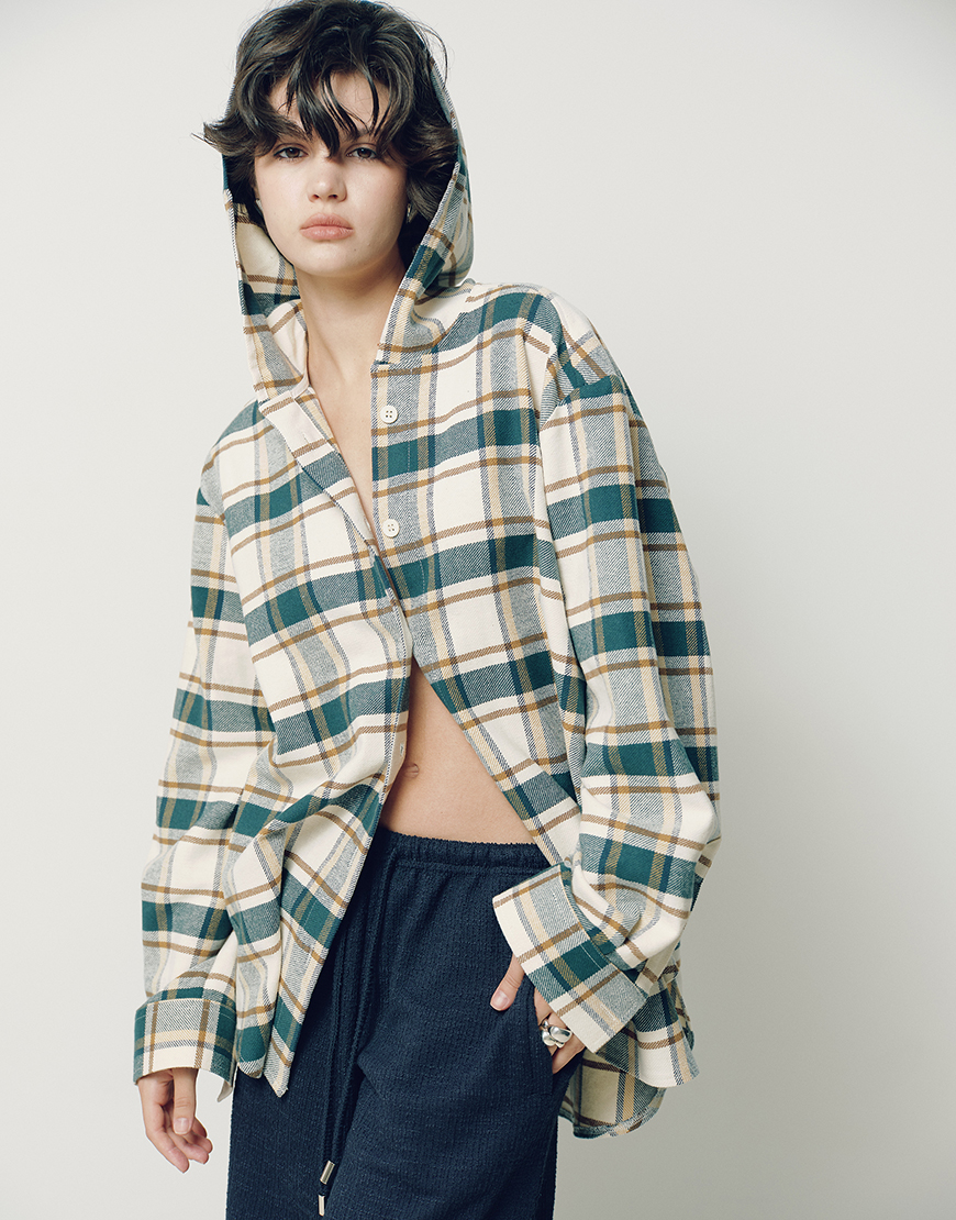 IMG_8524 Сорочка з капюшоном зелена NOMA STUDIO (NOMA_642025) - фото 2