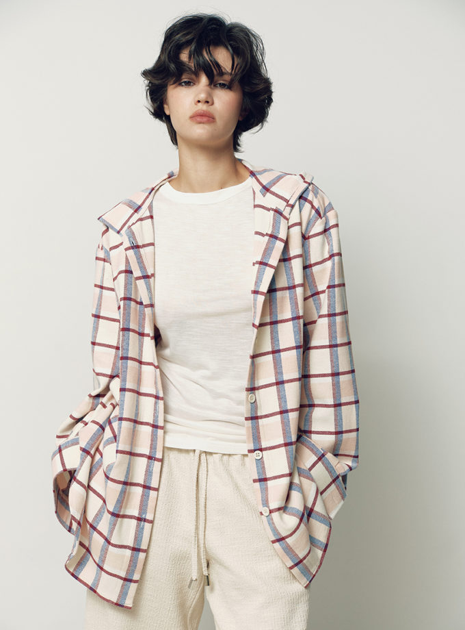 Сорочка з капюшоном рожева NOMA STUDIO (NOMA_632025)