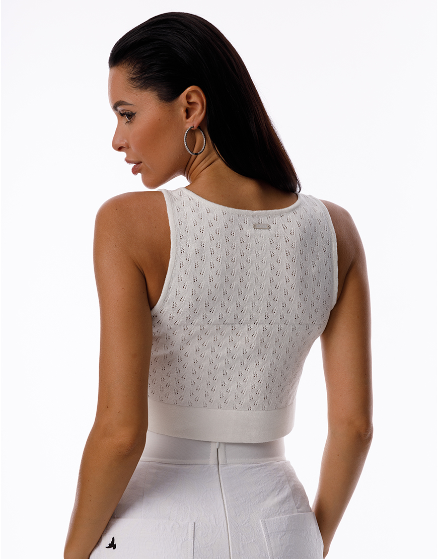 KVYju4Ebf51abGdyM27p7Y0FeoEjNoalFXkWULaa Топ в`язаний Ажур GANNA PTASHKA (GNPT_TopKOLOSKU_W_SS25_11-1) - фото 2