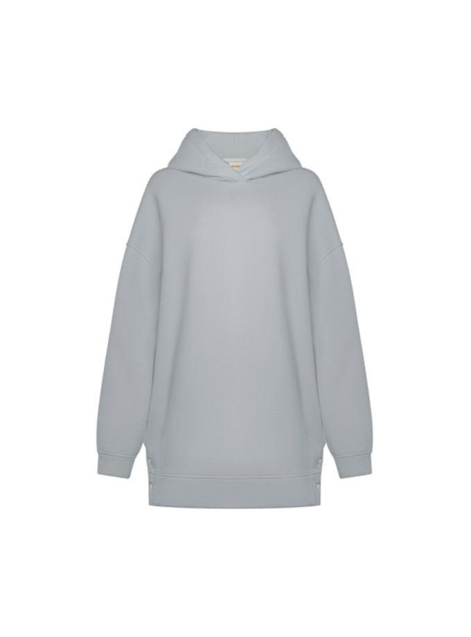 Худі подовжений з кнопками утеплений сірий MMSW (MMSW_OWOS-03) - фото 7