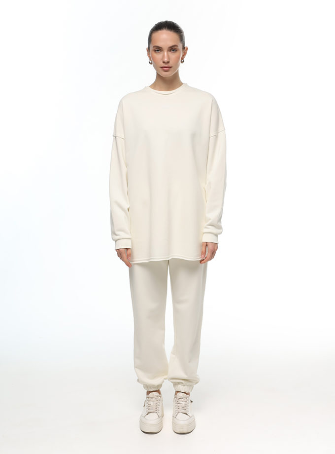 Штани балони з необробленим краєм SS маршмеллоу MMSW (MMSW_Pants-SSXS-M)