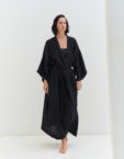 Кімоно з мусліну S25 чорне MMSW (MMSW_КМ-S25-BL)