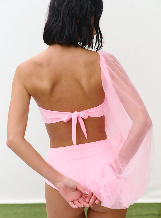 Плавки з високою посадкою та драпіруванням Aqua Muse рожеві MMSW (MMSW_ПSV-S25-PN)