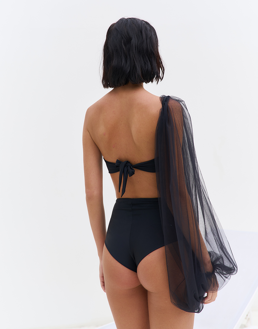 b39764 Топ бандо з драпіруванням Aqua Muse чорний MMSW (MMSW_Aqua-S25-BL) - фото 5