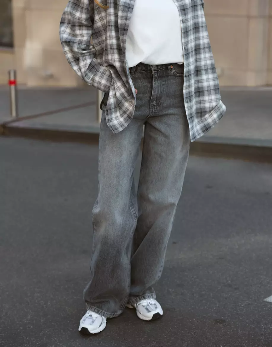 джинси 567 5 Джинси wide leg сірий wl 567 TWICE (TWC_WL25051056730) - фото 4