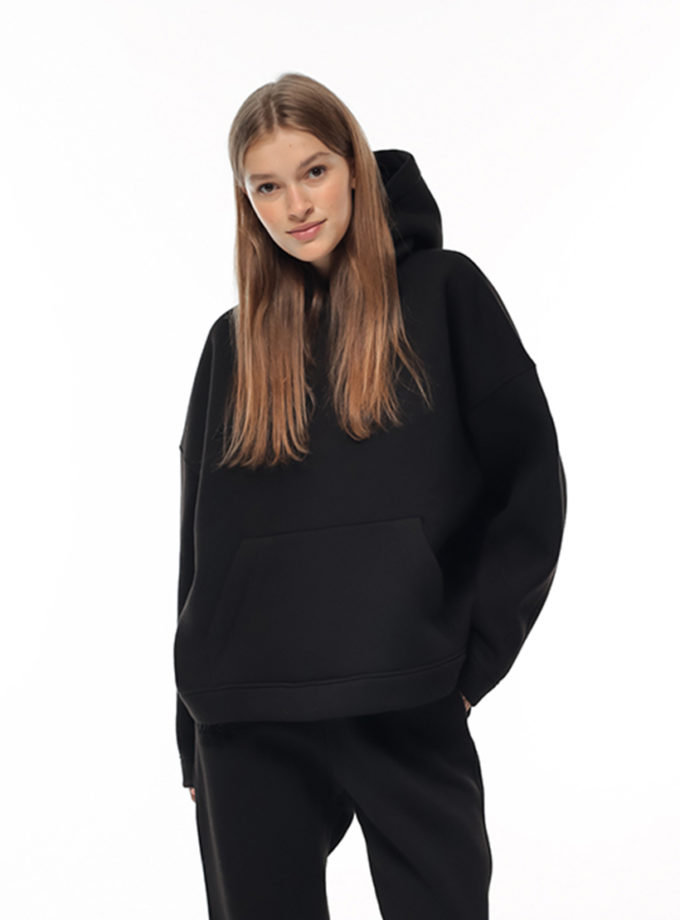 Худі з вишитим логотипом W25 чорний MMSW (MMSW_W25M-28)
