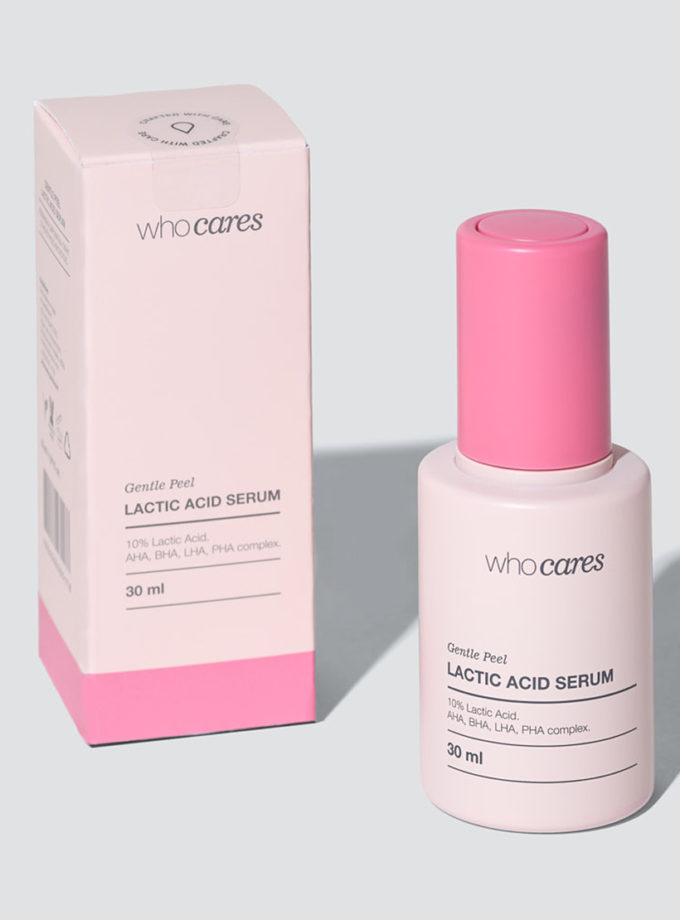 Незмивна сироватка-пілінг із молочною кислотою для обличчя WHOCARES (WC_000005736)