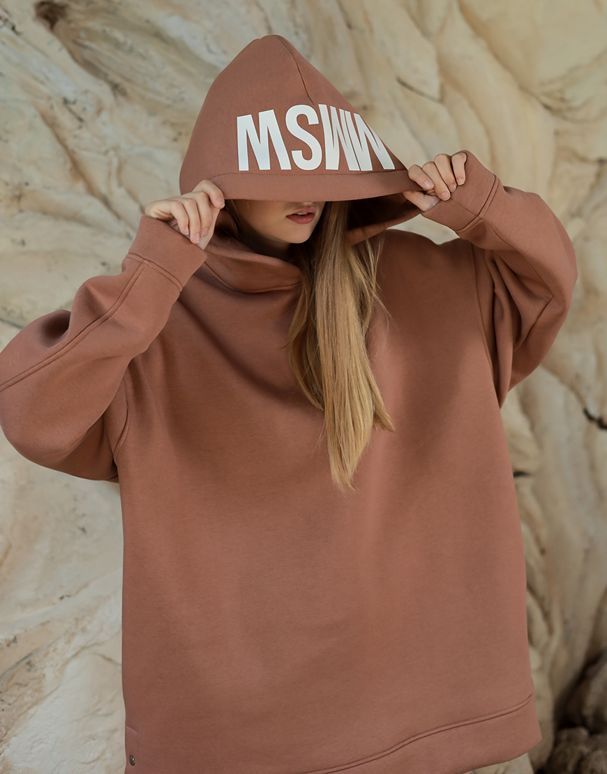 sf Худі подовжений з кнопками утеплений карамельний MMSW (MMSW_OWOS-14) - фото 3