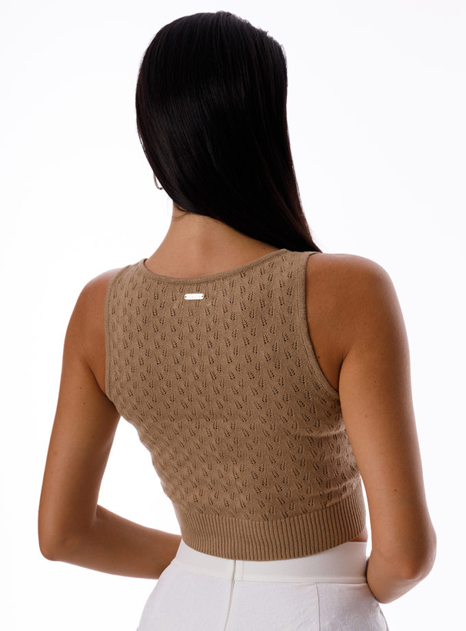 Топ в`язаний Ажур GANNA PTASHKA (GNPT_TopKOLOSKU_B_SS25_10)