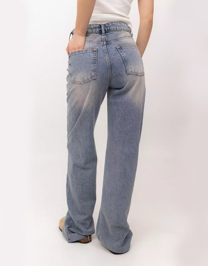 джинси 538 4 Джинси wide leg блакитний-вінтажний wl 538 TWICE (TWC_WL250110538) - фото 4