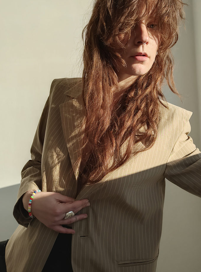 Піджак бежевий в полоску CHERESHNIVSKA (CHRSHNVSK_21522.s)