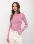 Лонгслів базовий подовжений рожевий TWICE (TWC_LB2403232071_pink)