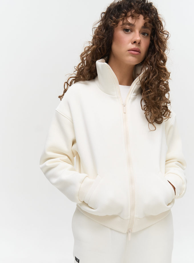 Бомбер утеплений з підкладкою W26 молочний MMSW (MMSW_БУЗП-W26-ML)