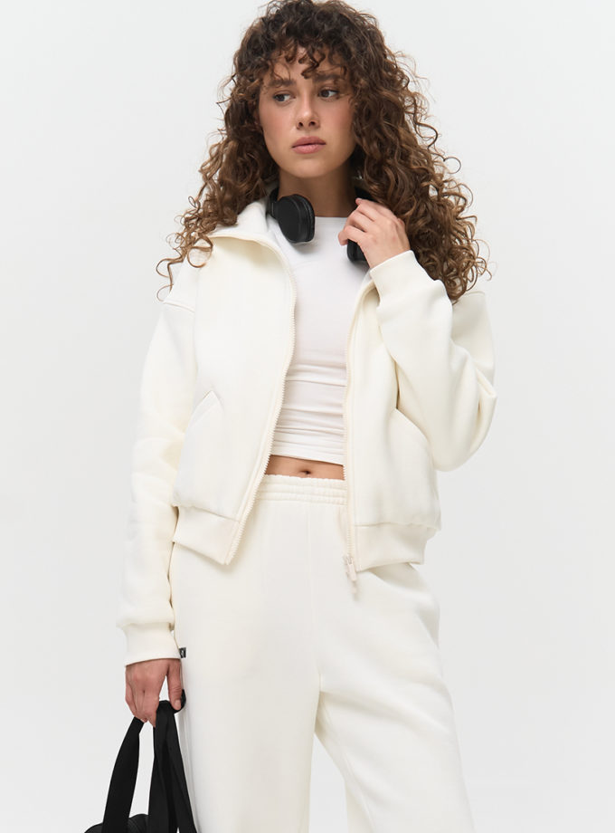 Бомбер утеплений з підкладкою W26 молочний MMSW (MMSW_БУЗП-W26-ML)