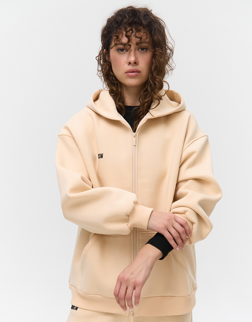 1AK01605 Худі на блискавці утеплене W26 світлий пісок MMSW (MMSW_HD-W26-LS) - фото 2