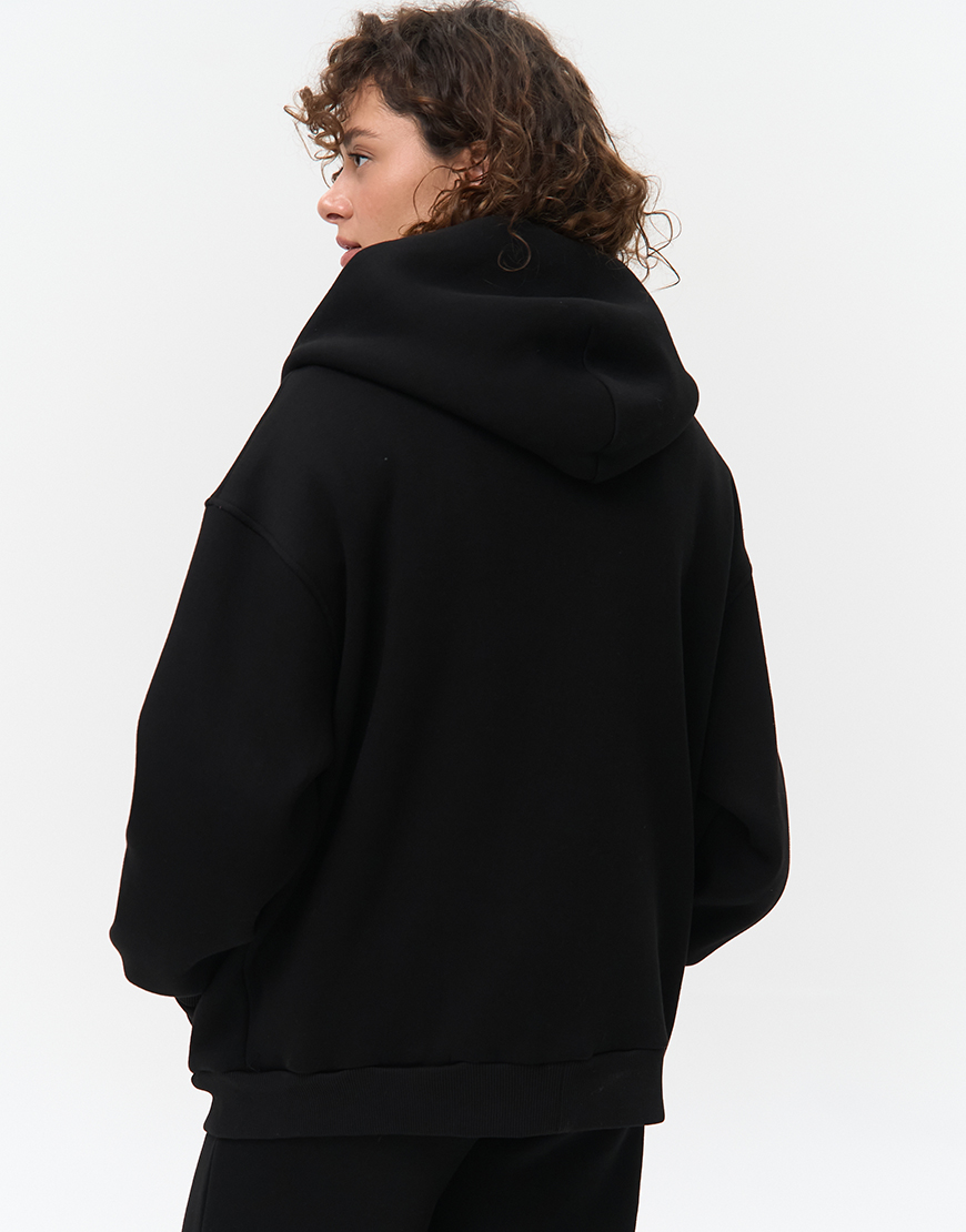 1AK02279 Худі на блискавці утеплене W26 чорний MMSW (MMSW_HD-W26-BL) - фото 2