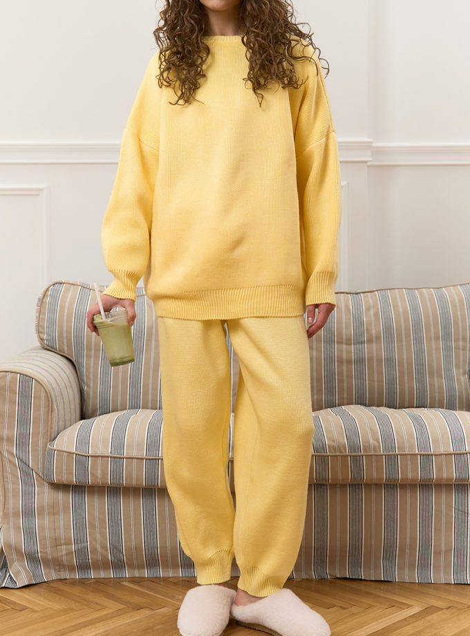 В'язаний трикотажний костюм жовтий MMSW (MMSW_ВТК-W26-YE)