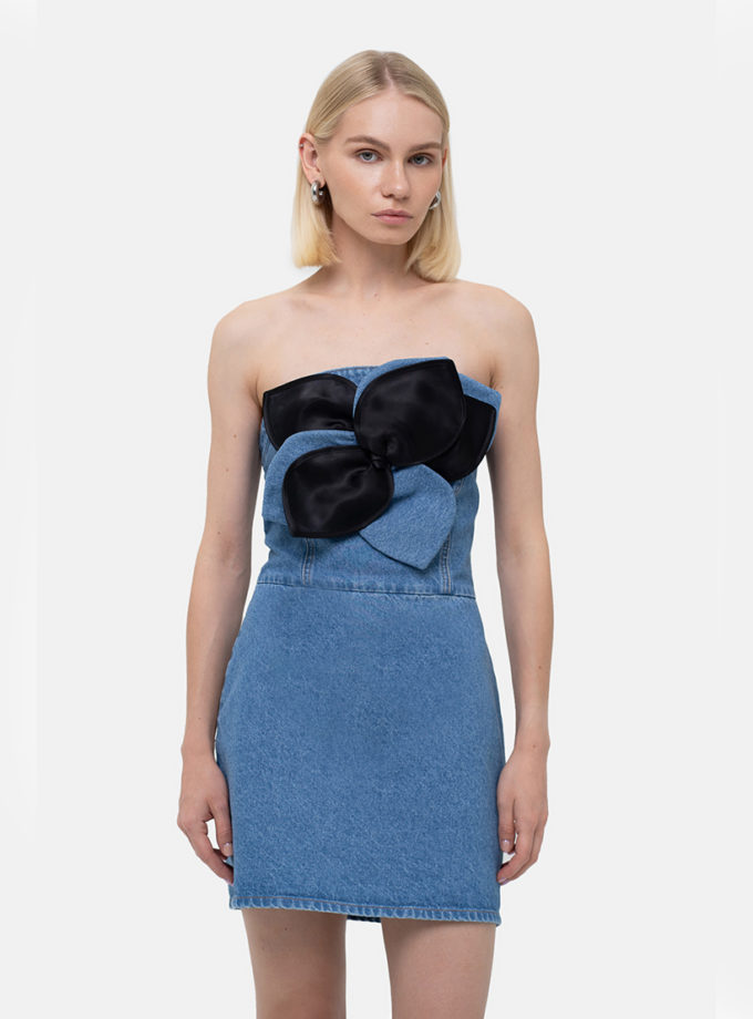 Сукня міні з брошкою MATCH DENIM (MTCH_sp25-mini-dress-blue)