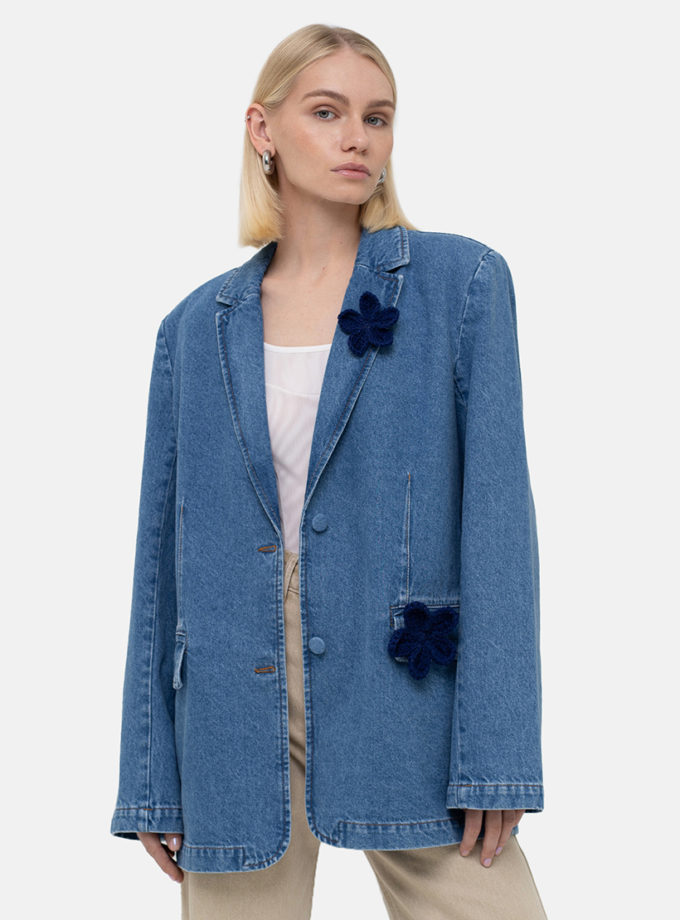 Піджак прямого крою MATCH DENIM (MTCH_sp25-classic-jacket-blue)