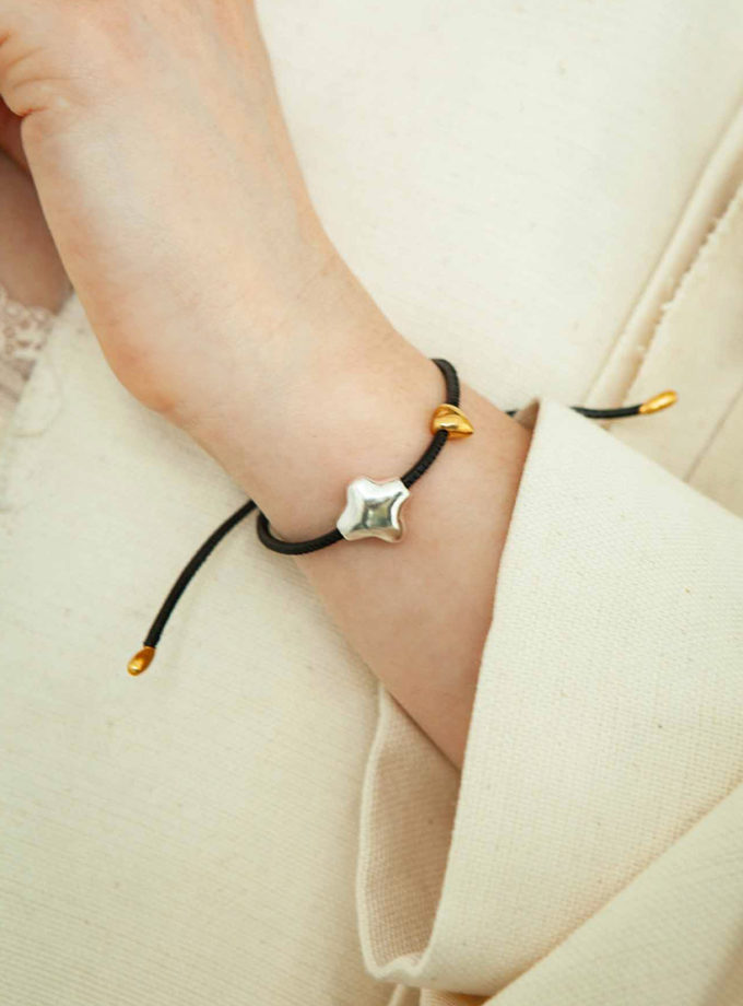 Браслет Tessa з срібною зіркою та позолоченим серцем SAMOKISH (SMKSH_ B-010-S)