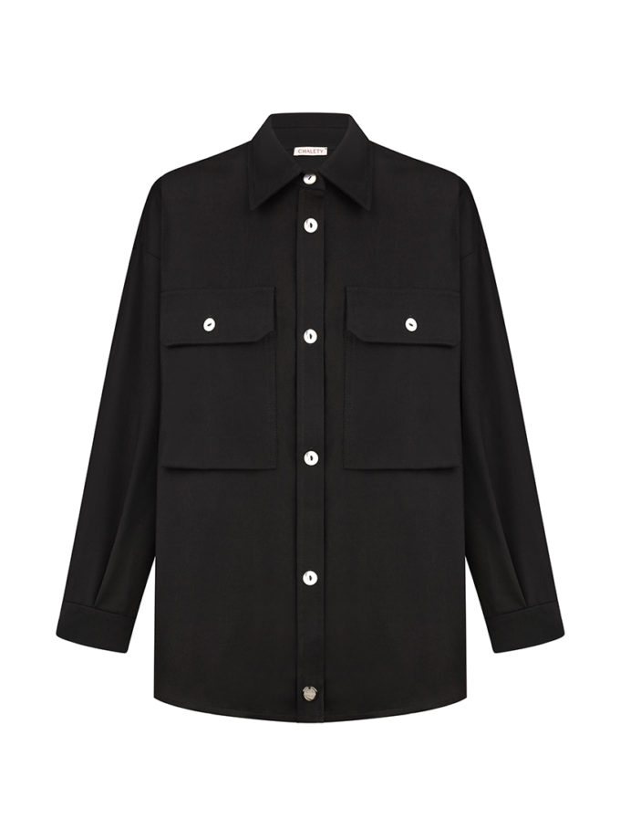 Сорочка з вовни та кашеміру CHALETY (CHLT_Zurich_Shirt_ Black)