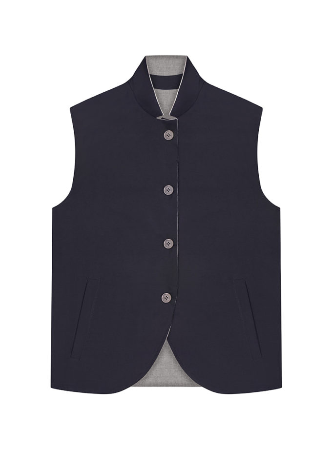 Жилет двосторонній з вовни та кашеміру CHALETY (CHLT_Bern_Gilet_jacket_ Black)