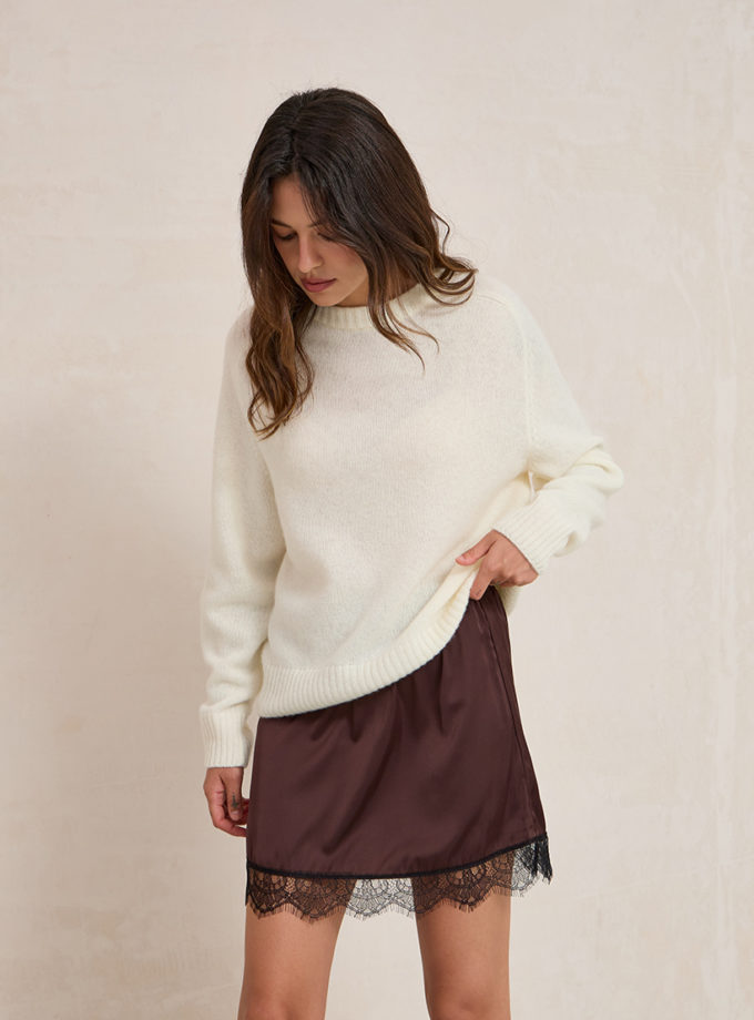 В'язаний светр з вовни ягня білий L.A.B BY TERNOVSKAYA (LAB_AW2610)