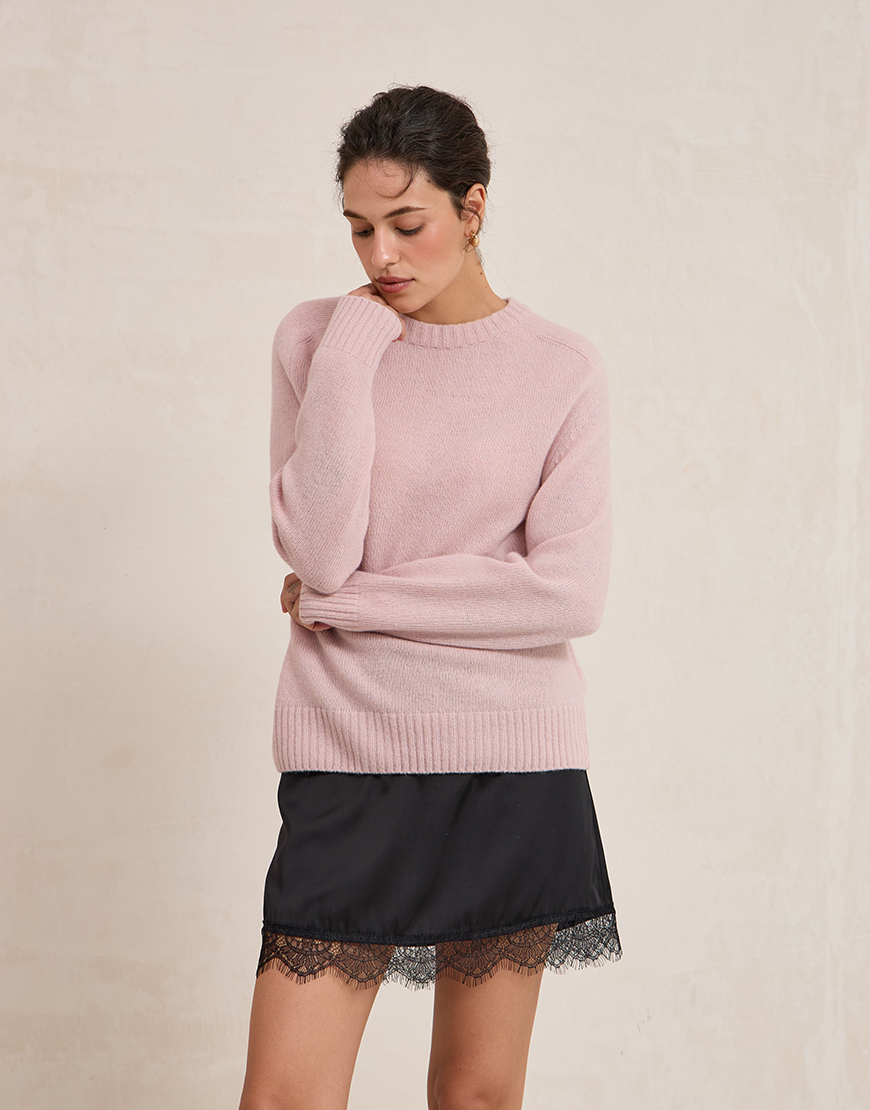 L18434 В'язаний светр з вовни ягня рожевий L.A.B BY TERNOVSKAYA (LAB_AW2609) - фото 3