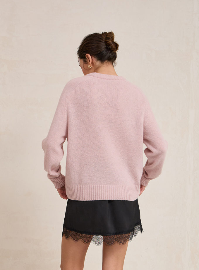 В'язаний светр з вовни ягня рожевий L.A.B BY TERNOVSKAYA (LAB_AW2609)