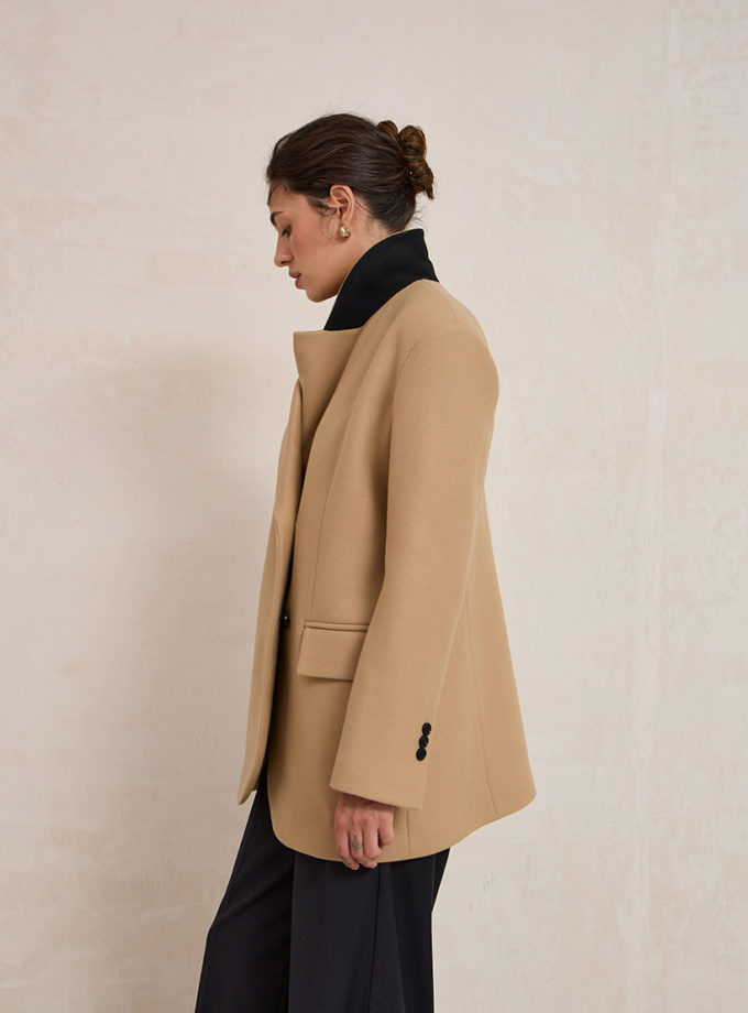 Пальто вкорочене з натуральної вовни L.A.B BY TERNOVSKAYA (LAB_AW2607)