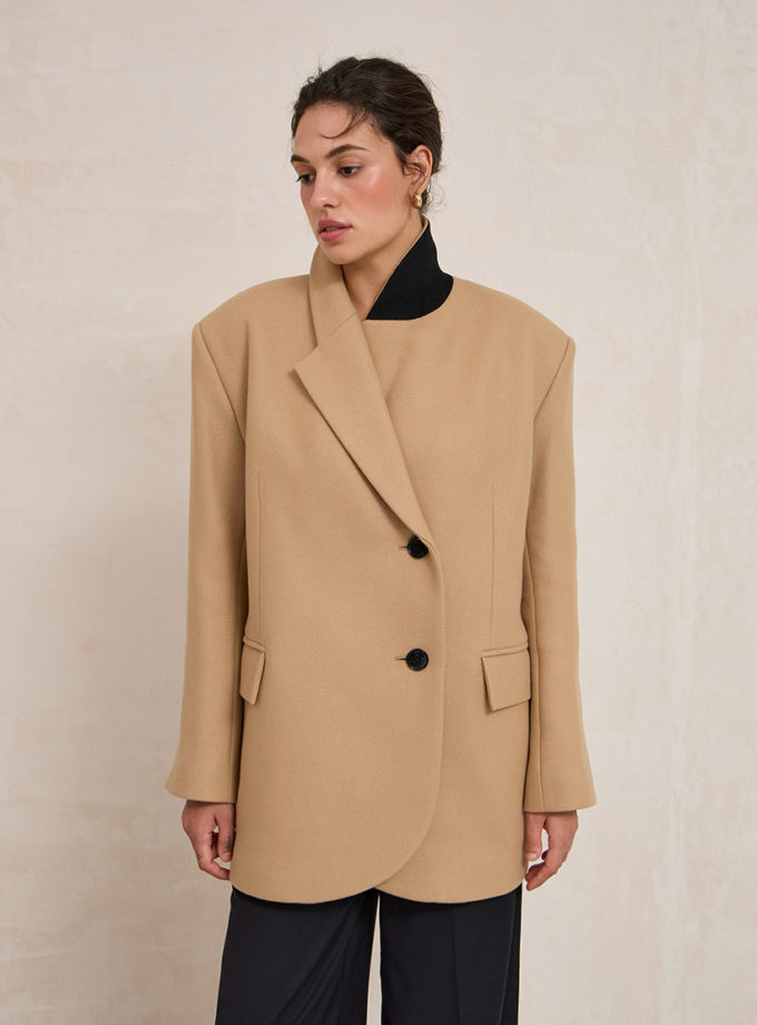 Пальто вкорочене з натуральної вовни L.A.B BY TERNOVSKAYA (LAB_AW2607)