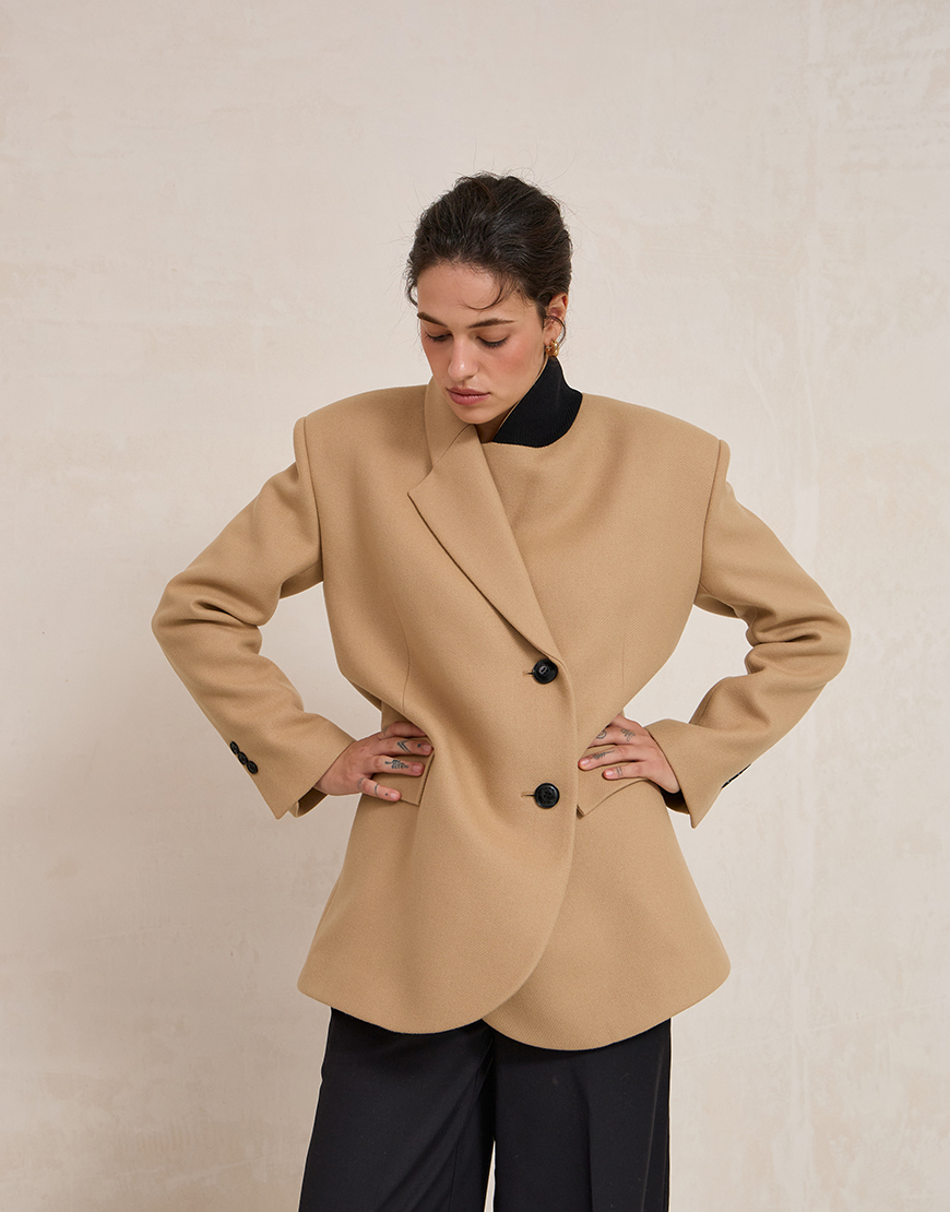 L18972 Пальто вкорочене з натуральної вовни L.A.B BY TERNOVSKAYA (LAB_AW2607) - фото 3