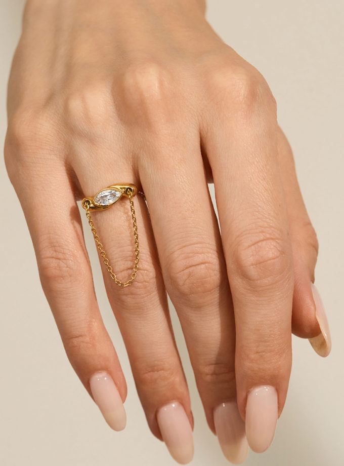 Каблучка 2-в-1 Oхо зі срібла в позолоті ORXATA.JEWELRY (ORX_ring_ojo_gp)