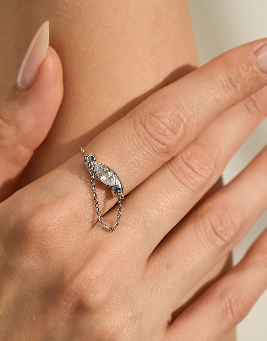 Orxata-Urbe9721 Каблучка 2-в-1 Oхо зі срібла у покритті білим родієм ORXATA.JEWELRY (ORX_ring_ojo_wr) - фото 2