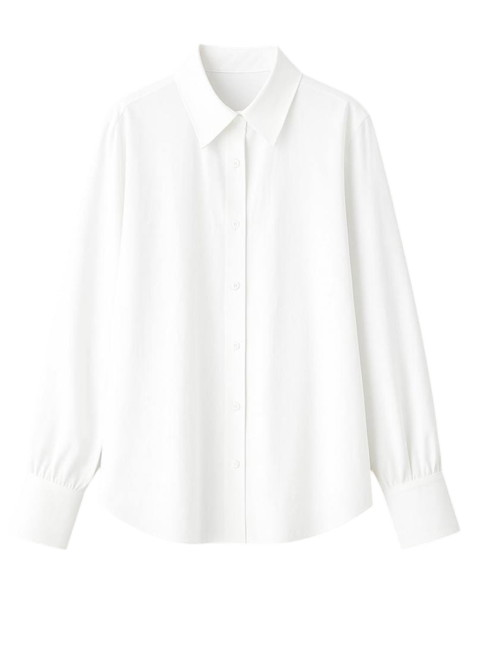 Бавовняна сорочка біла з манжетами THE PLUM LAB (TPL_CS-AW25-0001) - фото 3