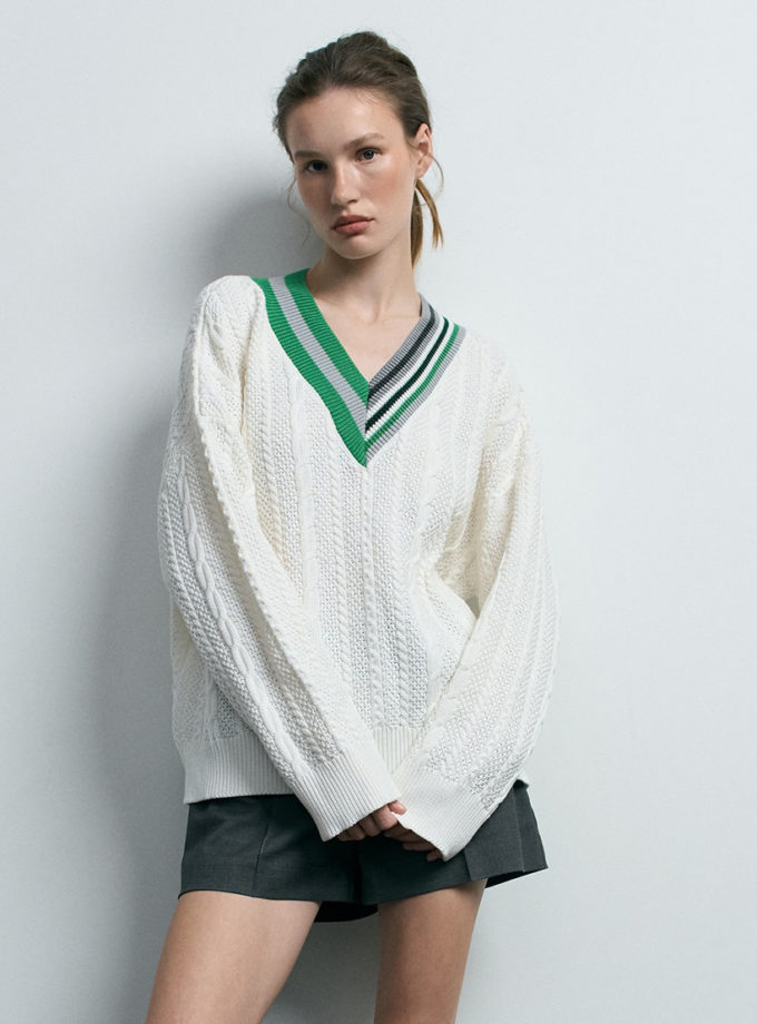 Светр Border white cloud SAVOUR (SVR_JR-1275)