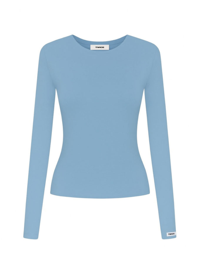 Лонгслів базовий подовжений блакитний TWICE (TWC_LS2503223_blue)