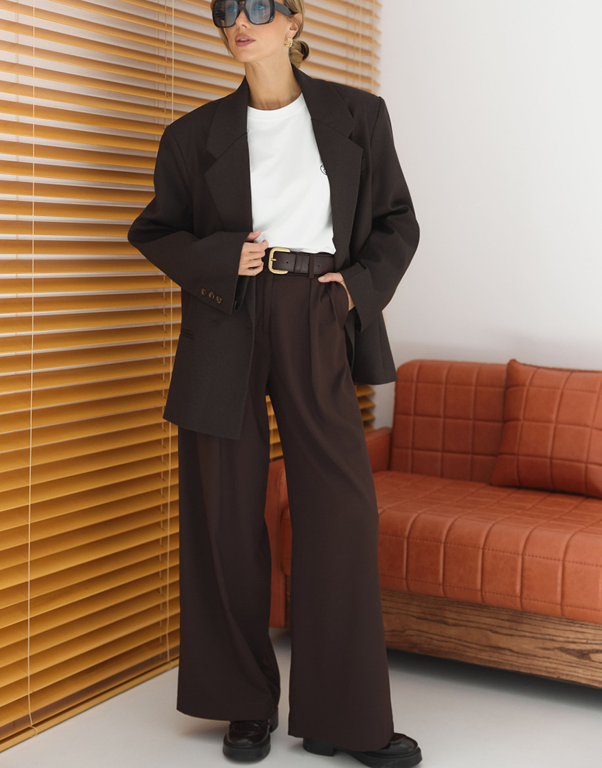 брюки шоко 1 Брюки широкі TWICE (TWC_BR250104121) - фото 3