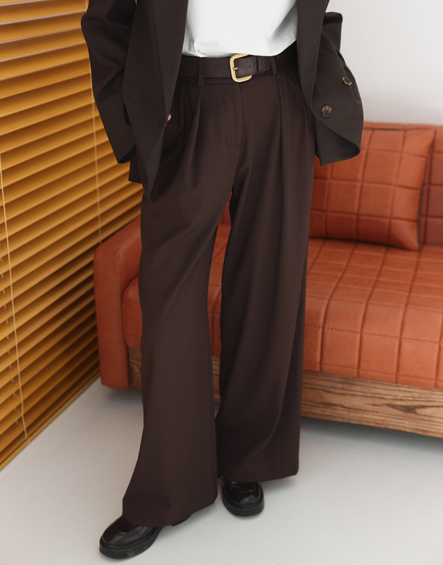 брюки шоко 2 Брюки широкі TWICE (TWC_BR250104121) - фото 4