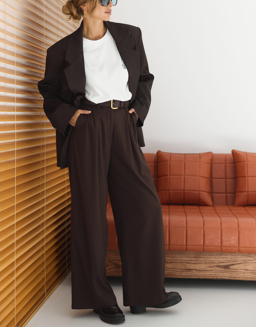 брюки шоко 3 Брюки широкі TWICE (TWC_BR250104121) - фото 2