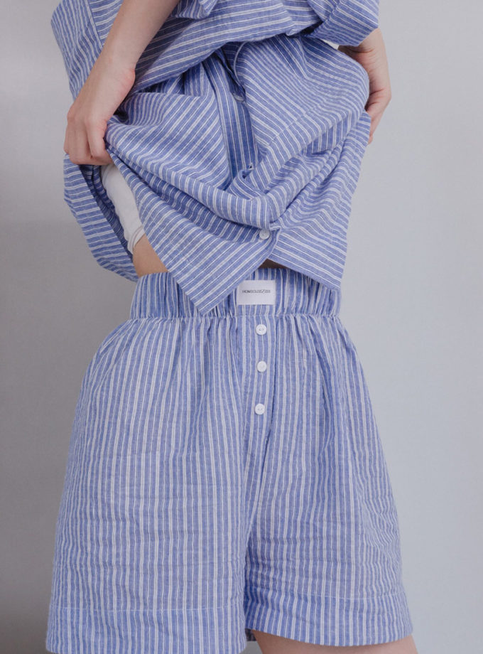 Домашній костюм в смужку з вареної бавовни сорочка і штани BEDCLOZZZES (BEDCLZ_15690-3-1-1-3-5-1-2-1-1-2-1-2-1-1)