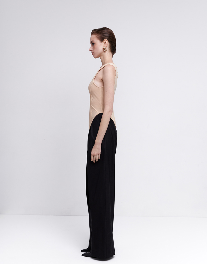 Fabby 24-080267 Брюки широкого крою з акцентним розрізом FABBY (FBB_FB2500005) - фото 3